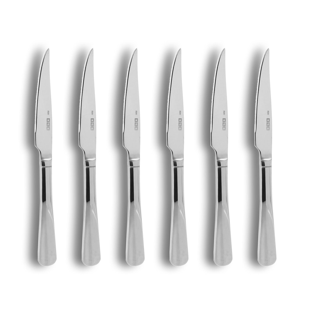 Lot de 6 couteaux à steak en acier inoxydable