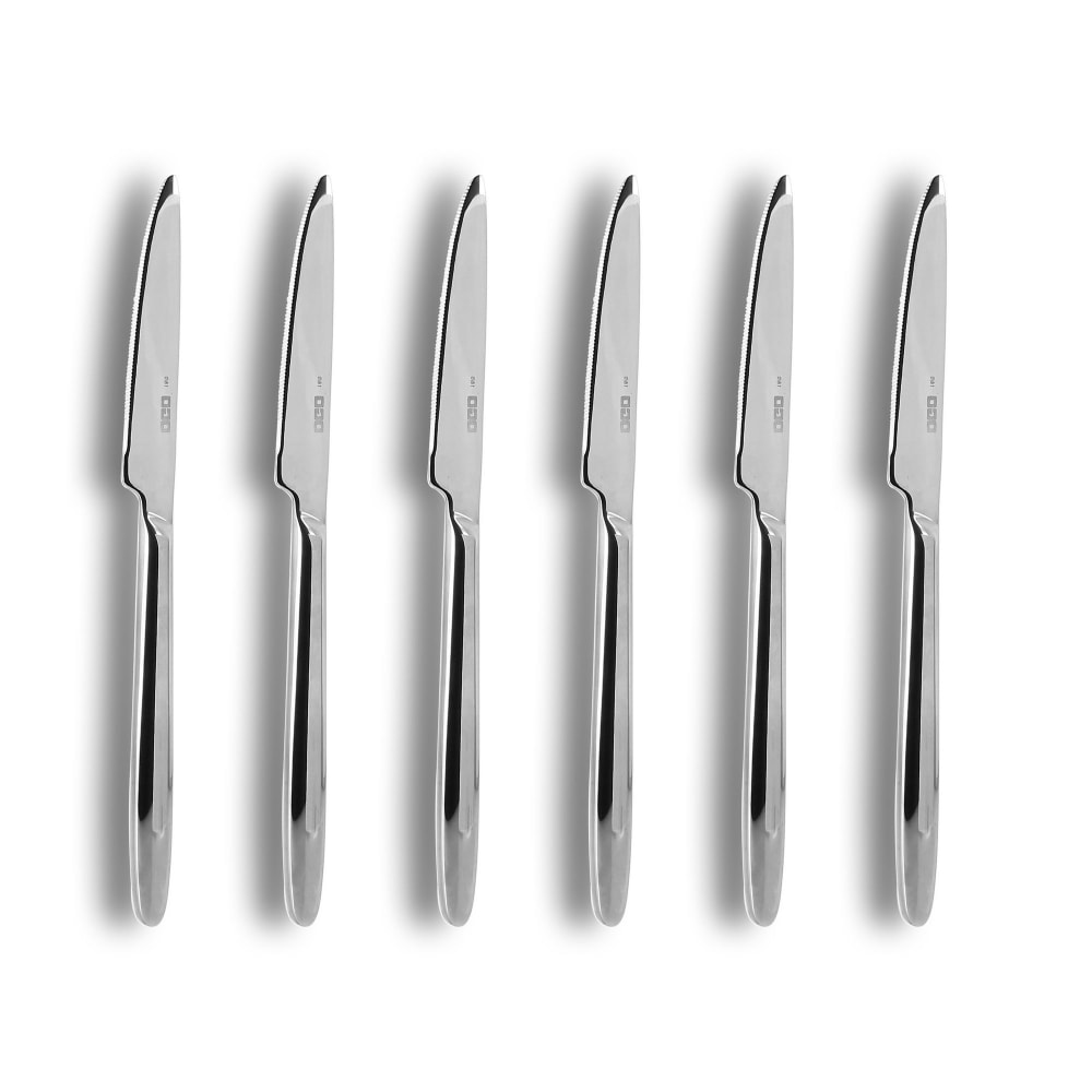 Lot de 6 couteaux à steak en acier inoxydable