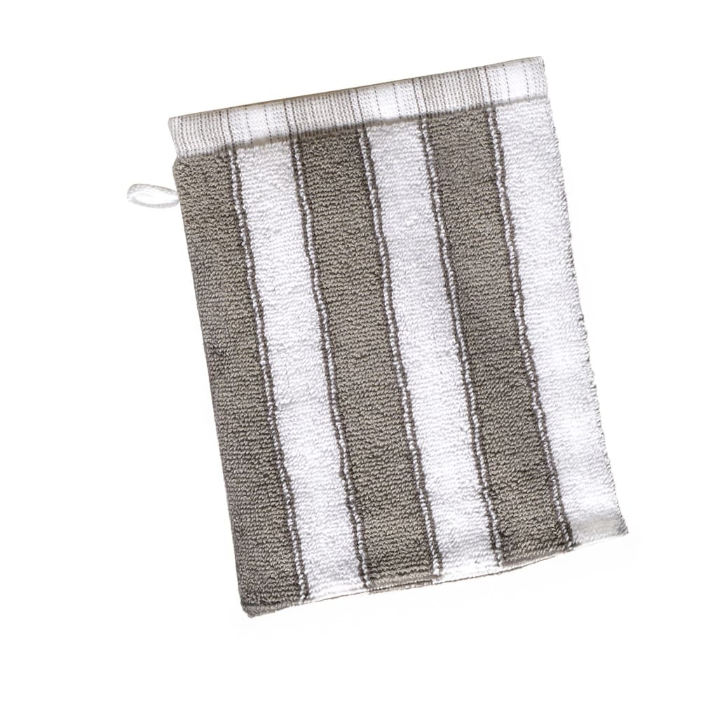 Lot de 2 gants de toilette en coton 500 g/m² gris 15x21 cm