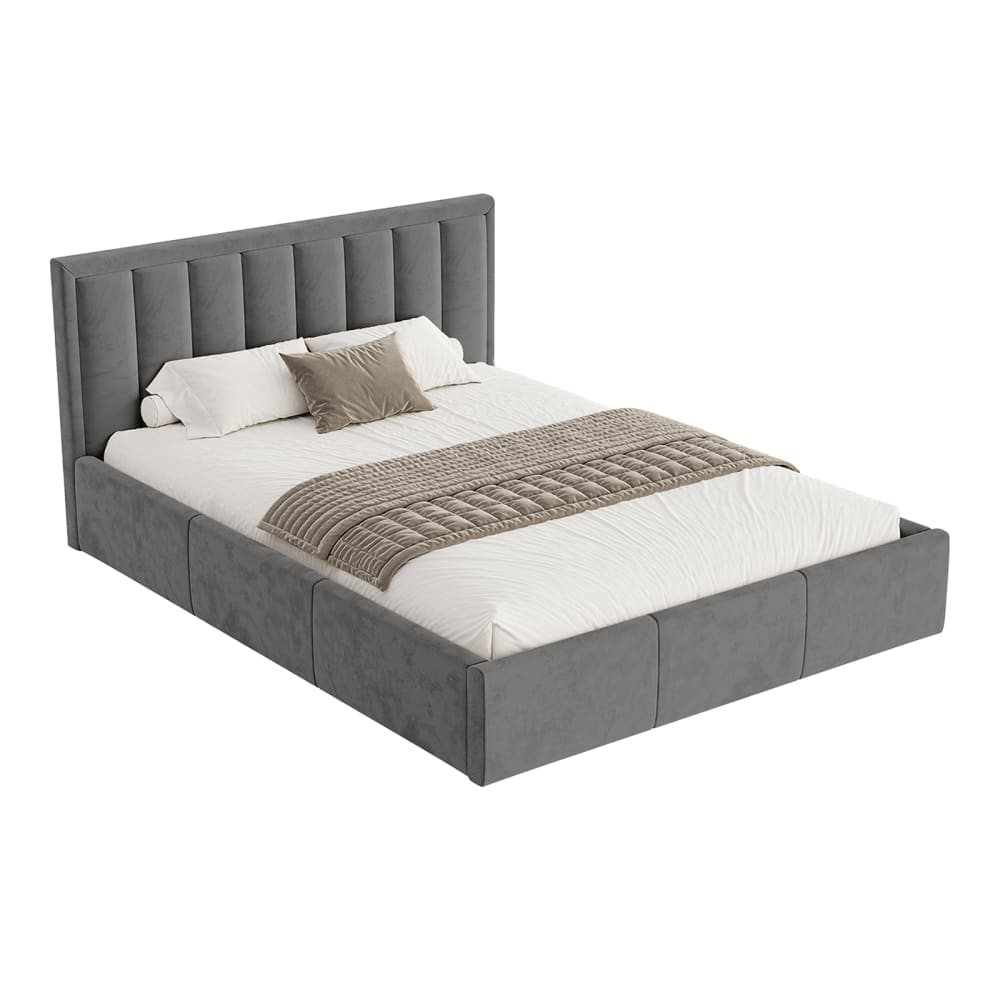 Fedve Polsterbett SITIA Grau Pes - Polyester
