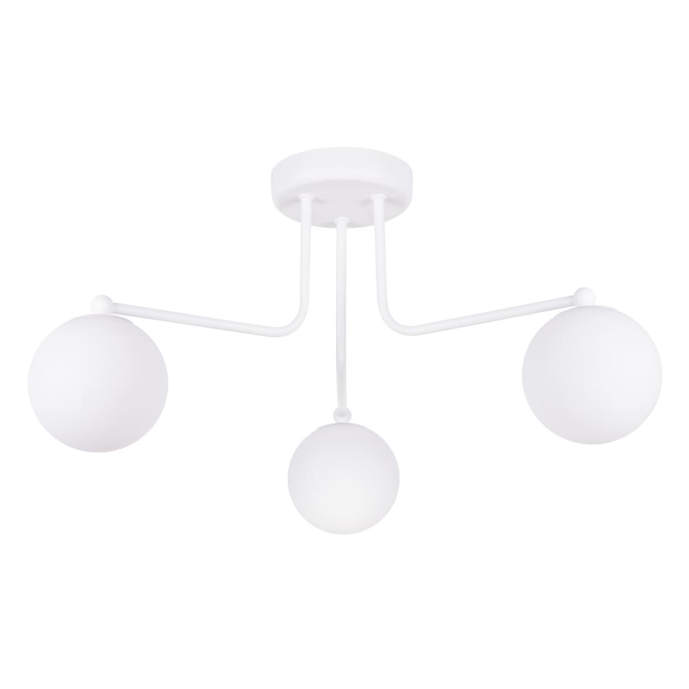 lampara de arana blanco acerovidrio alt 62 cm