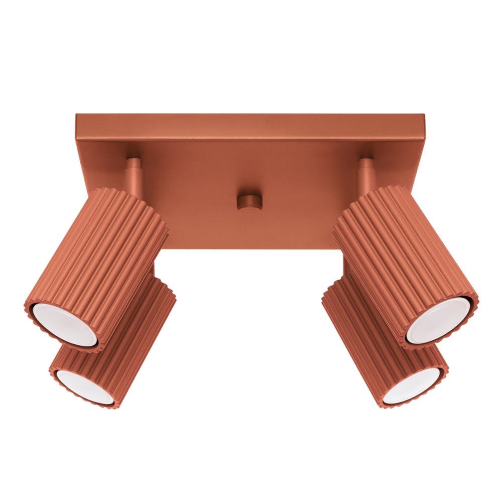 Plafonnier Aluminium - rouge