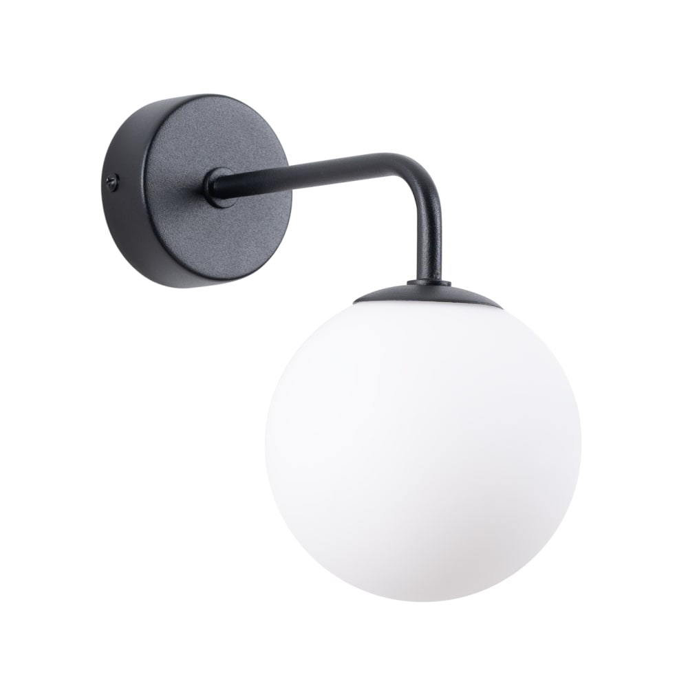 lampara de pared negroblanco acerovidrio alt 10 cm
