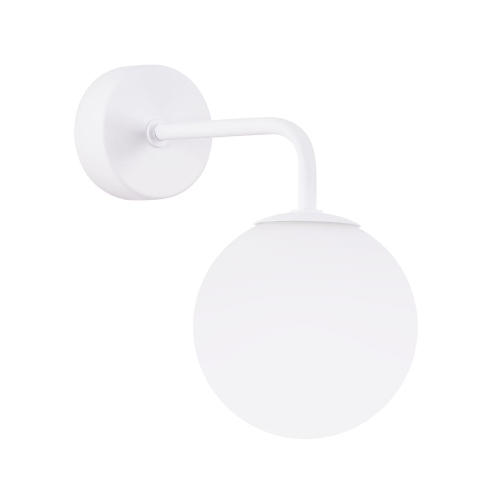 Sollux Lighting Wandleuchte aus Stahl/Glas in Weiß style classic chic Weiß Stahl