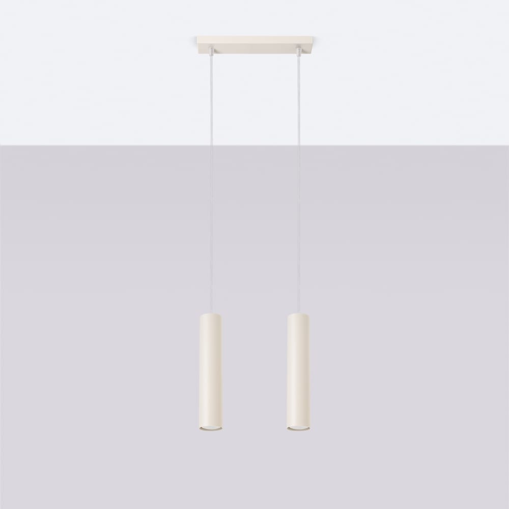 Suspension Acier Beige GU10 2 Lagos — vue 3