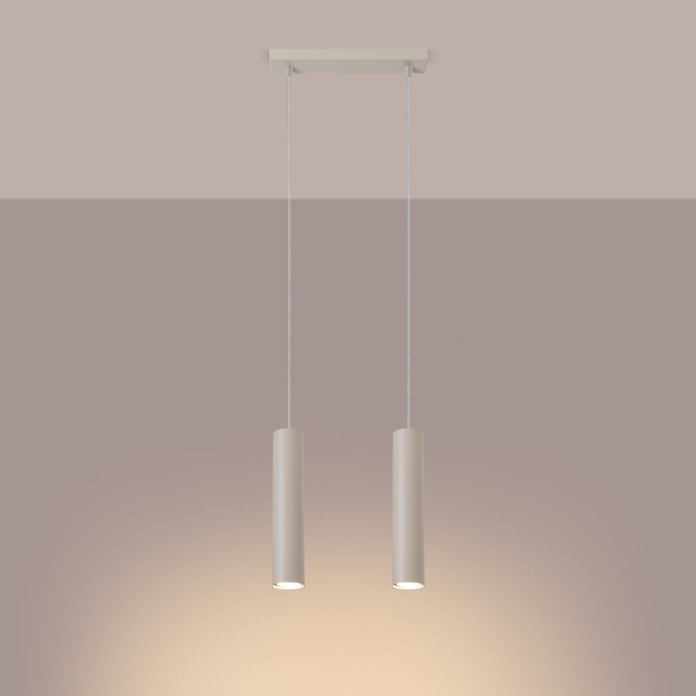 Suspension Acier Beige GU10 2 Lagos — vue 4