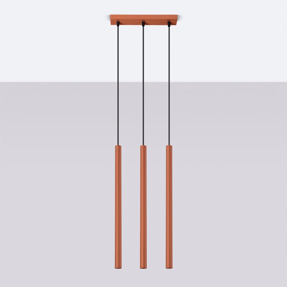 Suspension Acier Ocre Rouge G9 3 Pastelo Line — vue 3