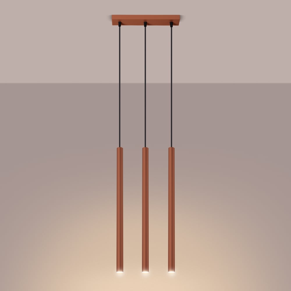 Suspension Acier Ocre Rouge G9 3 Pastelo Line — vue 4