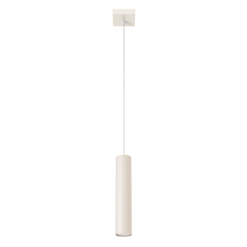 Lampe à suspension acier beige H 118 cm