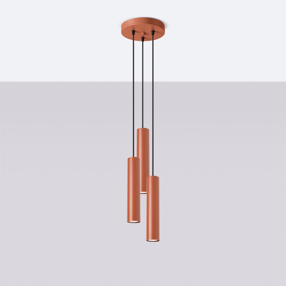 Pendelleuchte aus Stahl in roter Ocker - Maisons Du Monde