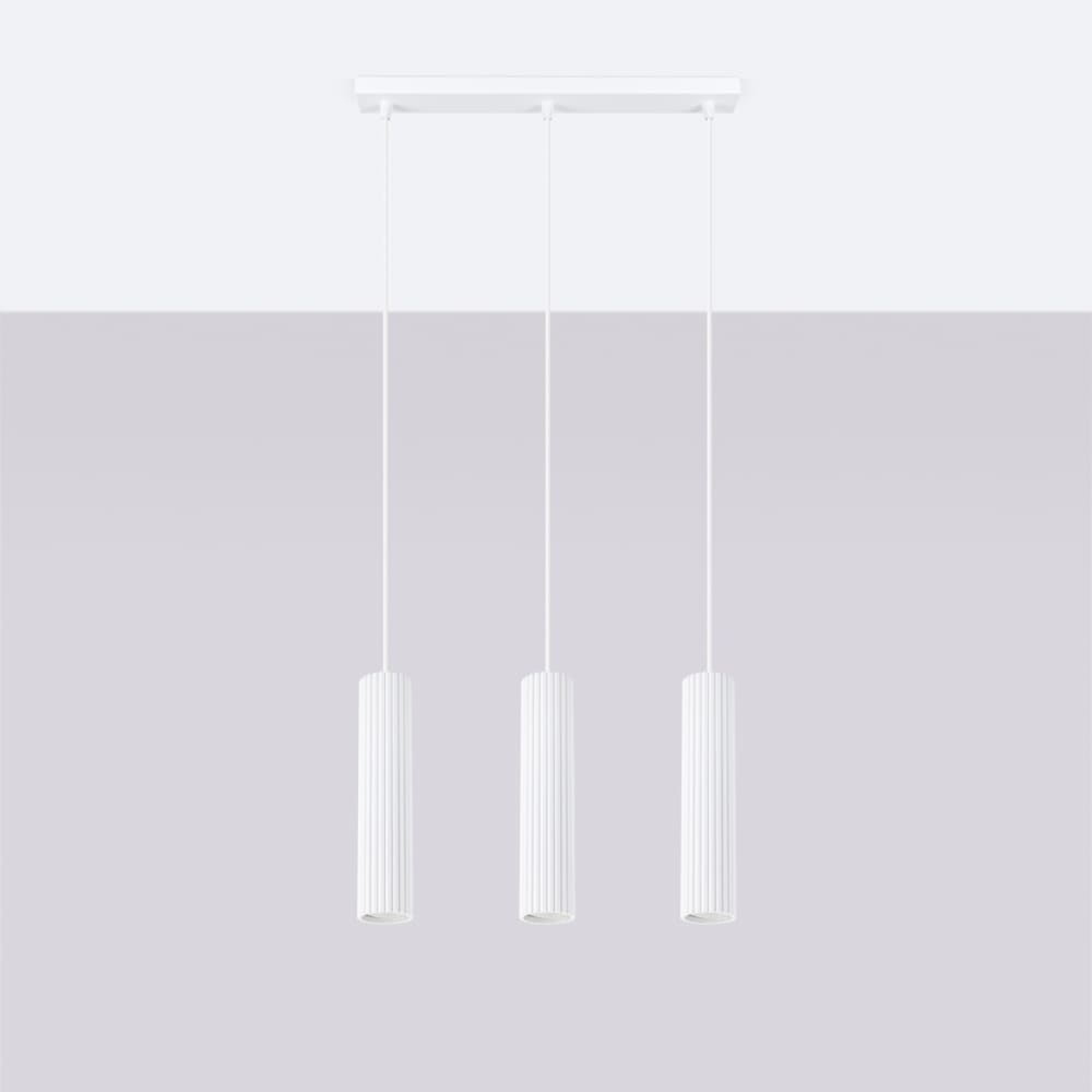 Suspension Aluminium Blanc GU10 3 Karbon Line — vue 3