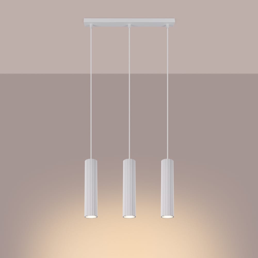 Suspension Aluminium Blanc GU10 3 Karbon Line — vue 4