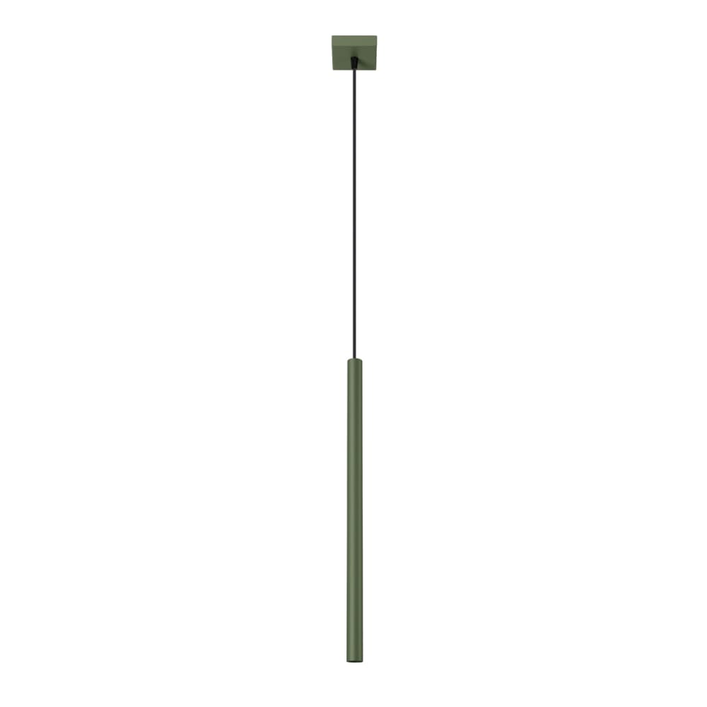 Lampe à suspension acier vert H 114 cm