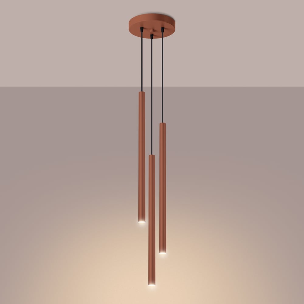 Suspension Acier Ocre Rouge G9 3 Pastelo — vue 4