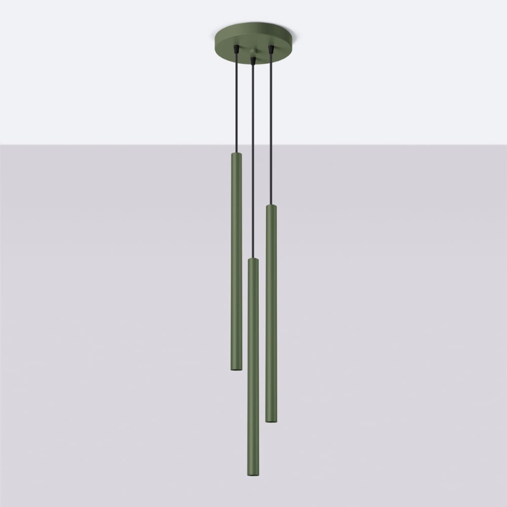 Suspension Acier Vert Olive G9 3 Pastelo — vue 3
