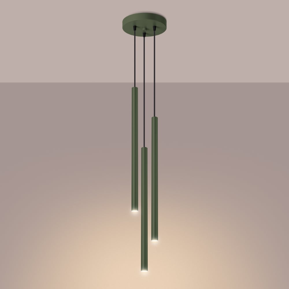 Suspension Acier Vert Olive G9 3 Pastelo — vue 4