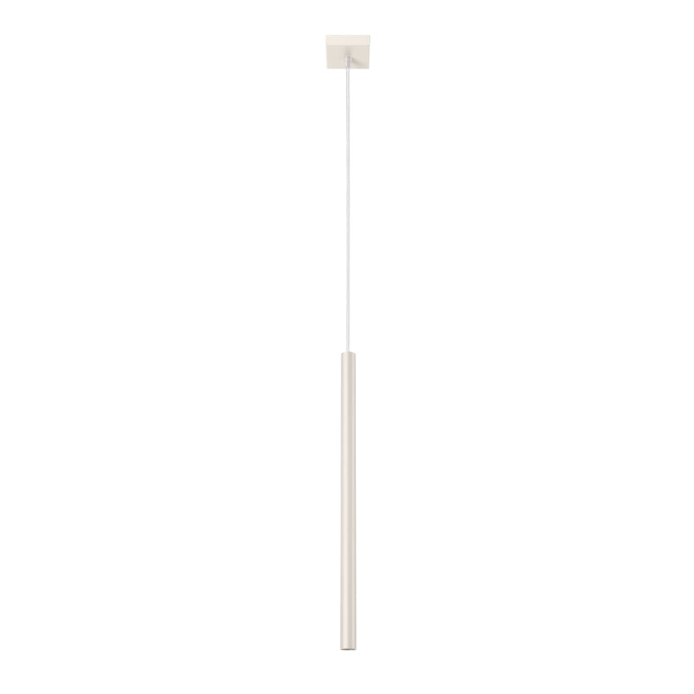 Lampe à suspension acier beige H 114 cm