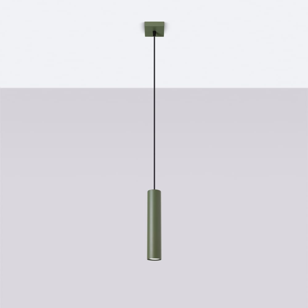 Suspension Acier Vert Olive GU10 1 Lagos — vue 3