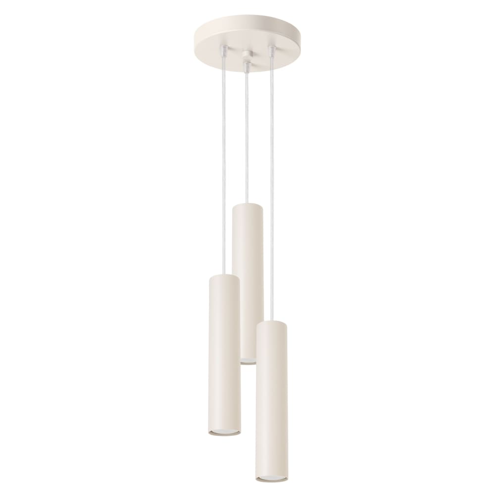 Lampe à suspension acier beige H 108 cm