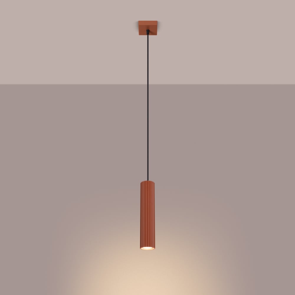 Suspension Aluminium Ocre Rouge GU10 1 Karbon — vue 4