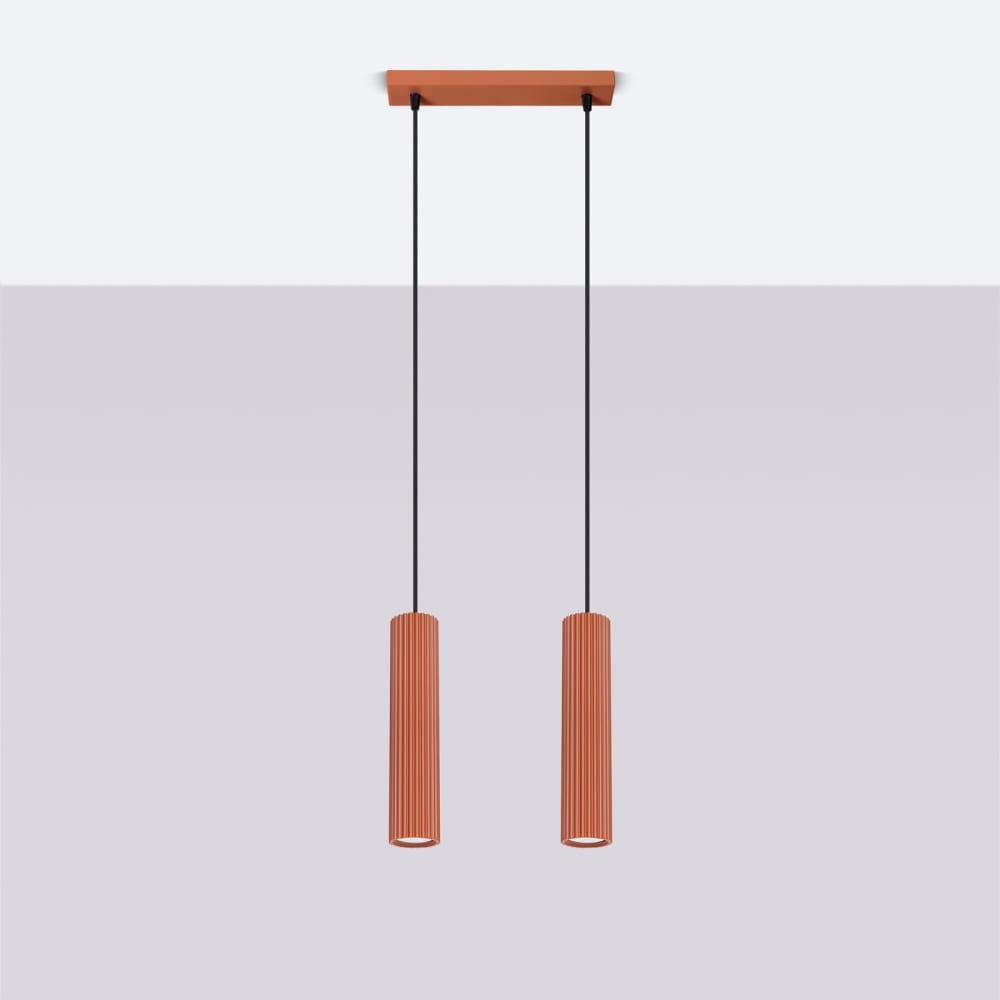 Suspension Aluminium Ocre Rouge GU10 2 Karbon — vue 3