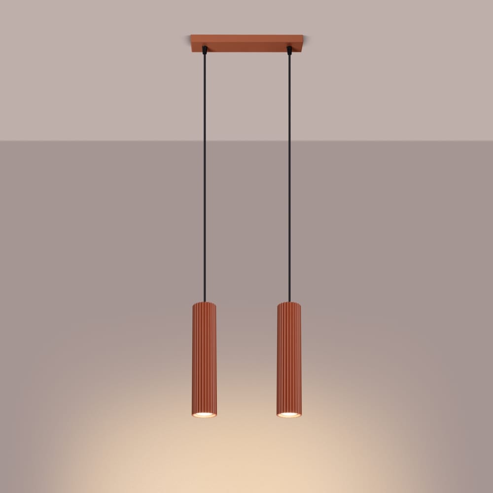 Suspension Aluminium Ocre Rouge GU10 2 Karbon — vue 4