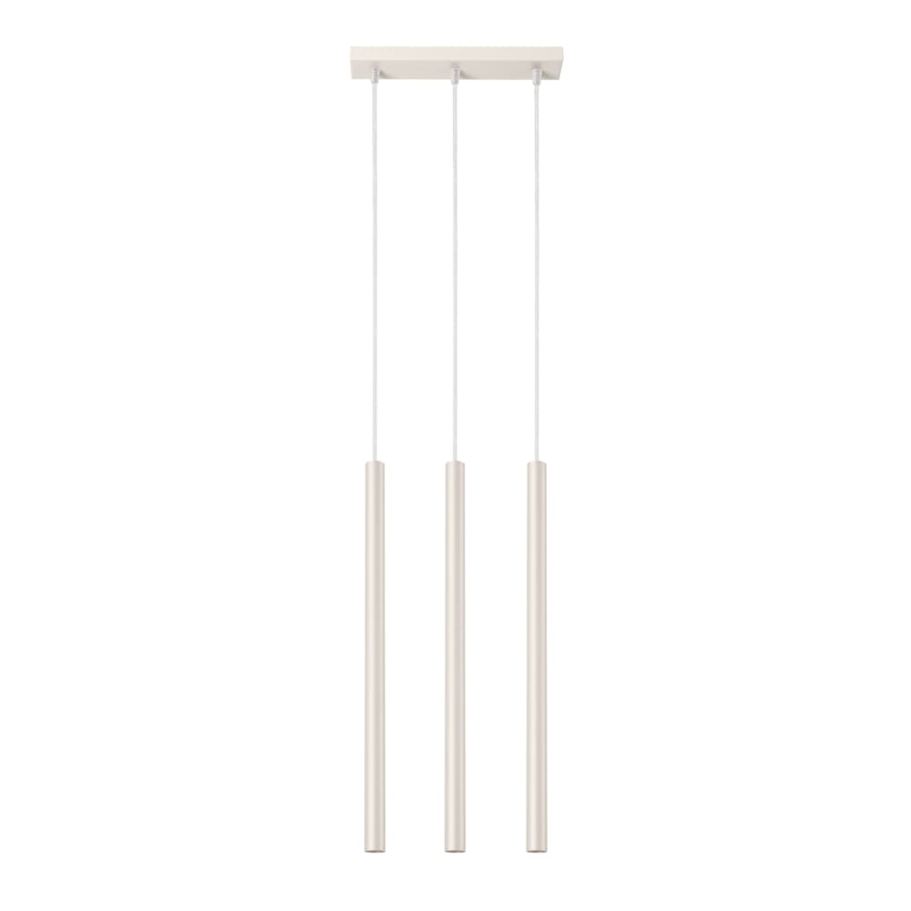 Lampe à suspension acier beige H 94 cm