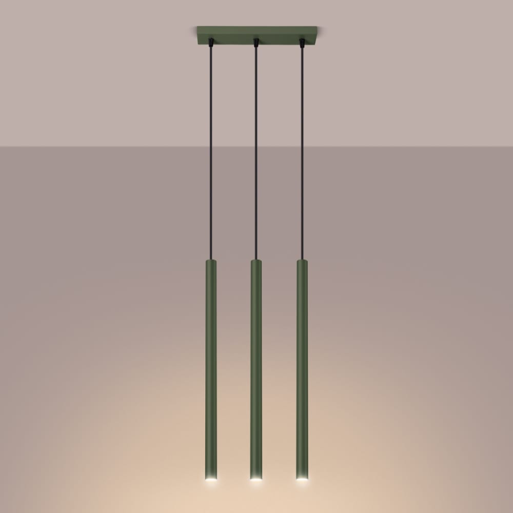 Suspension Acier Vert Olive G9 3 Pastelo Line — vue 4