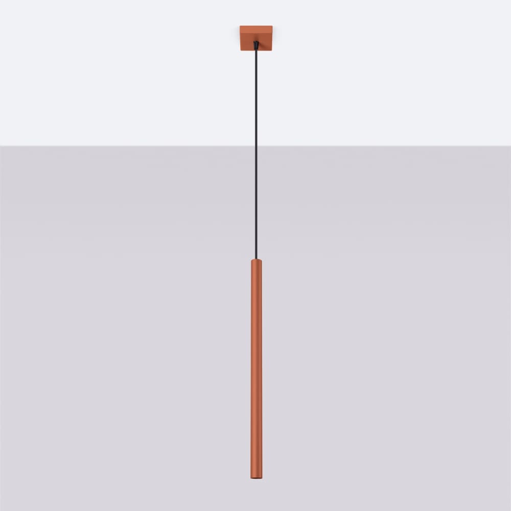 Pendelleuchte aus Stahl in roter Ocker - Maisons Du Monde