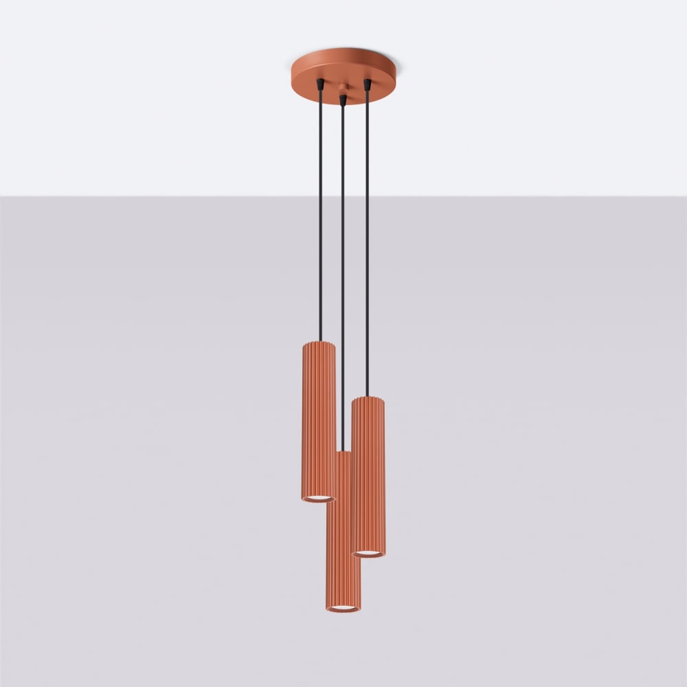 Pendelleuchte aus Aluminium in roter Ocker - Maisons Du Monde