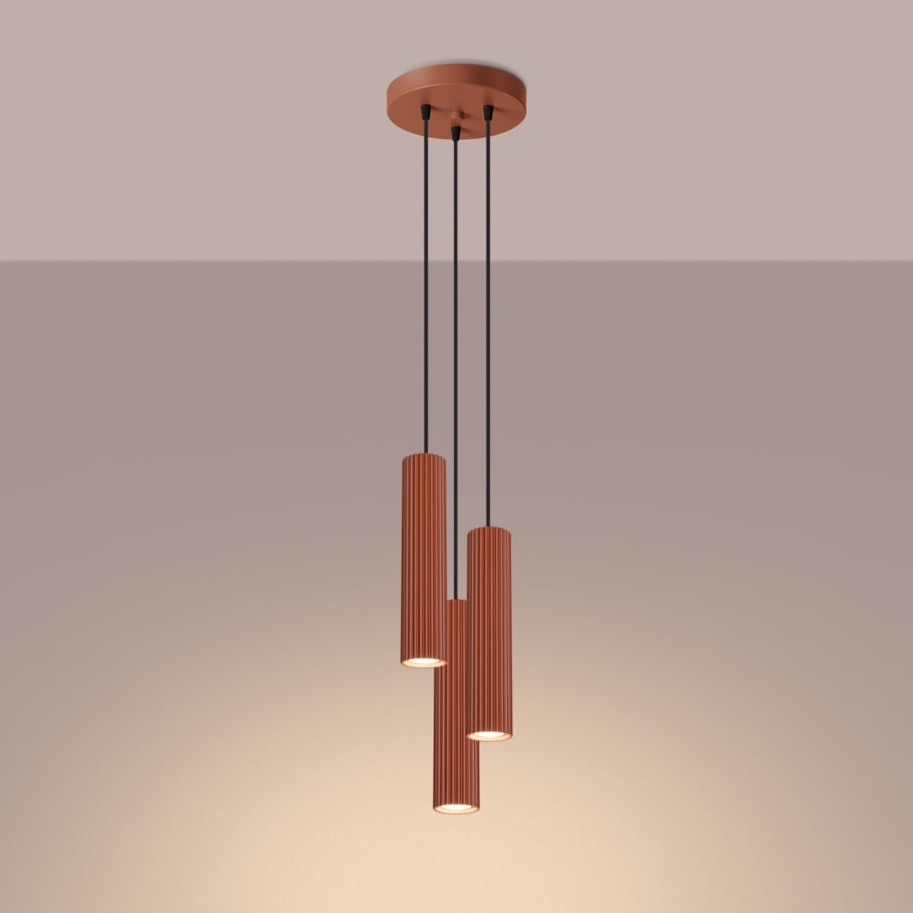 Suspension Aluminium Ocre Rouge GU10 3 Karbon — vue 4