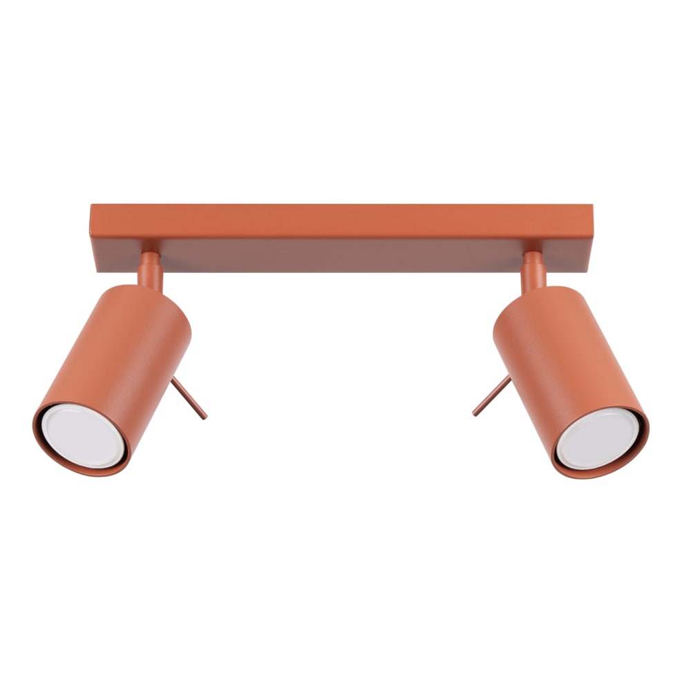 Plafonnier Acier Ocre Rouge GU10 2 Ring