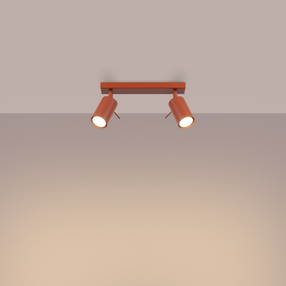 Plafonnier Acier Ocre Rouge GU10 2 Ring — vue 4