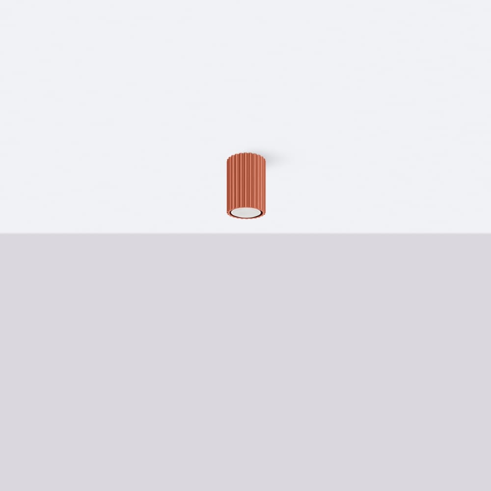 Plafonnier Aluminium Ocre Rouge GU10 1 Karbon 10 — vue 3