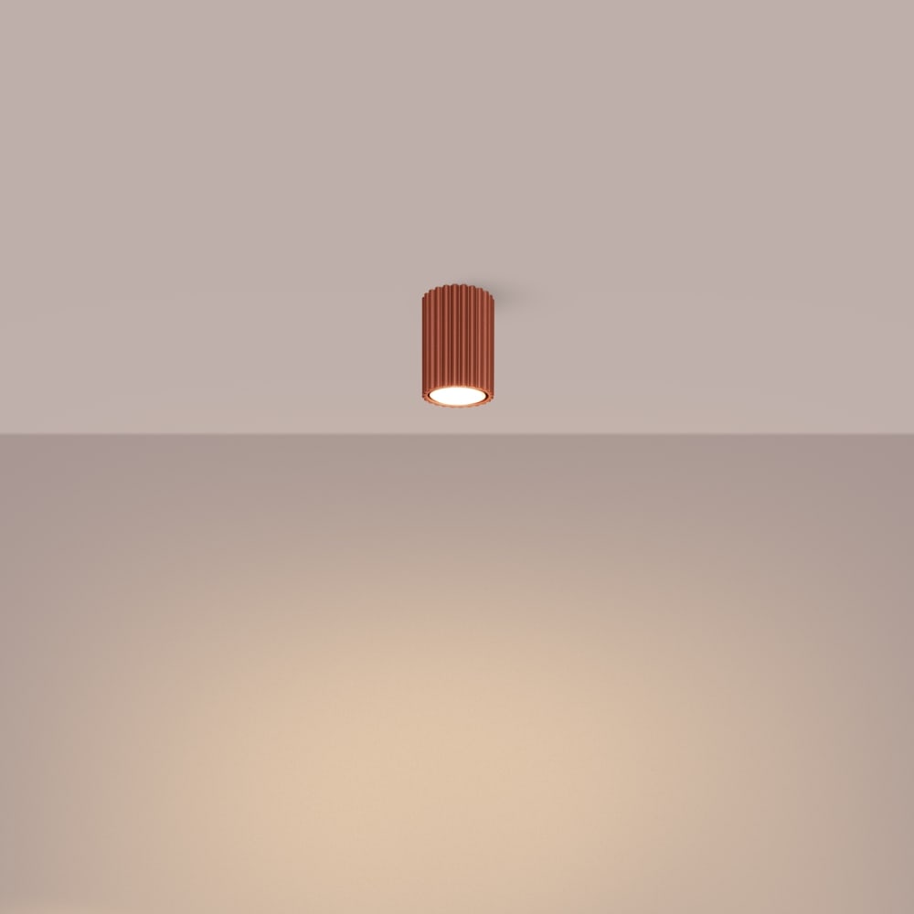 Plafonnier Aluminium Ocre Rouge GU10 1 Karbon 10 — vue 4