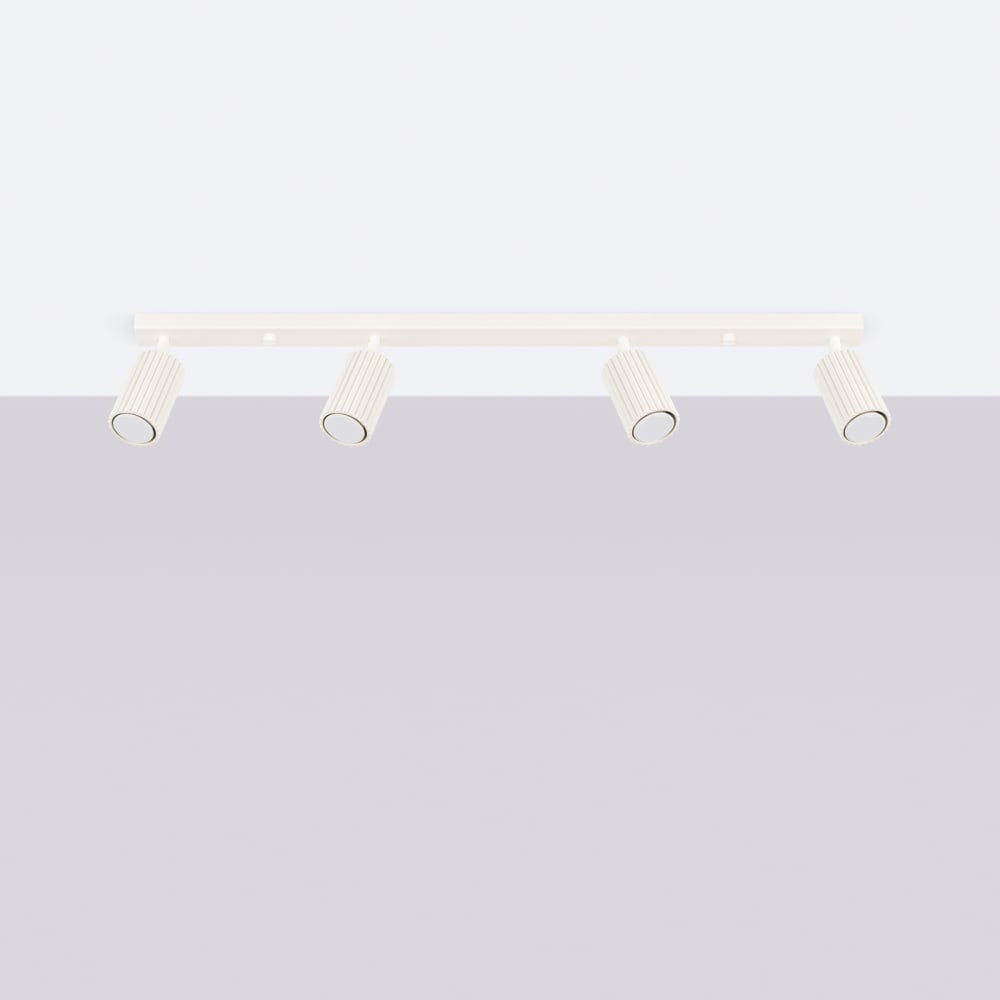 Plafonnier Aluminium Beige GU10 4 Karbon Line — vue 3