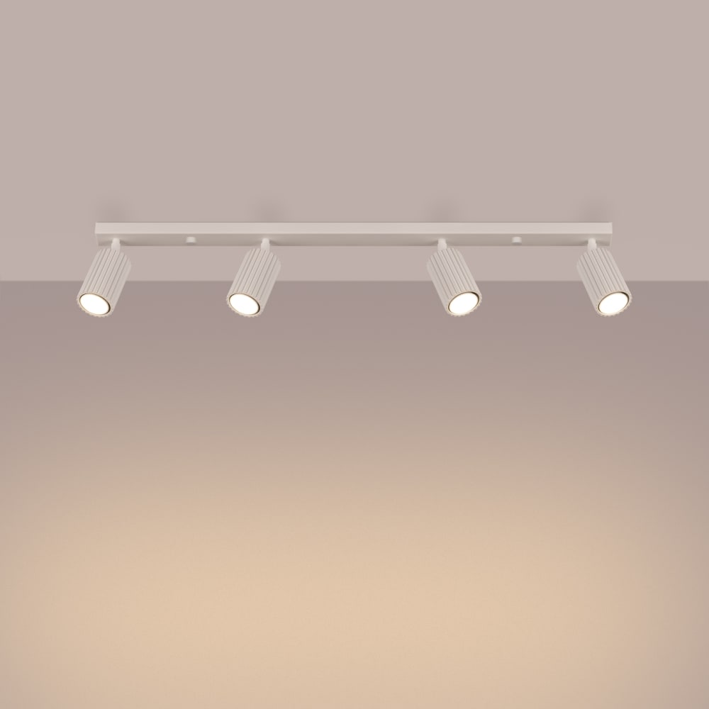 Plafonnier Aluminium Beige GU10 4 Karbon Line — vue 4