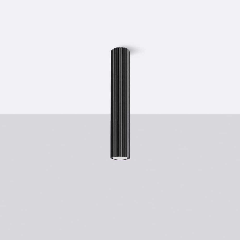 Plafonnier Aluminium Noir GU10 1 Karbon 40 — vue 3