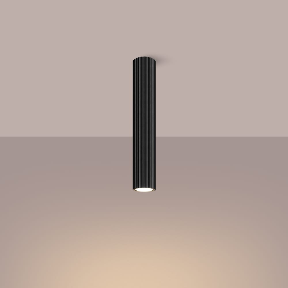 Plafonnier Aluminium Noir GU10 1 Karbon 40 — vue 4