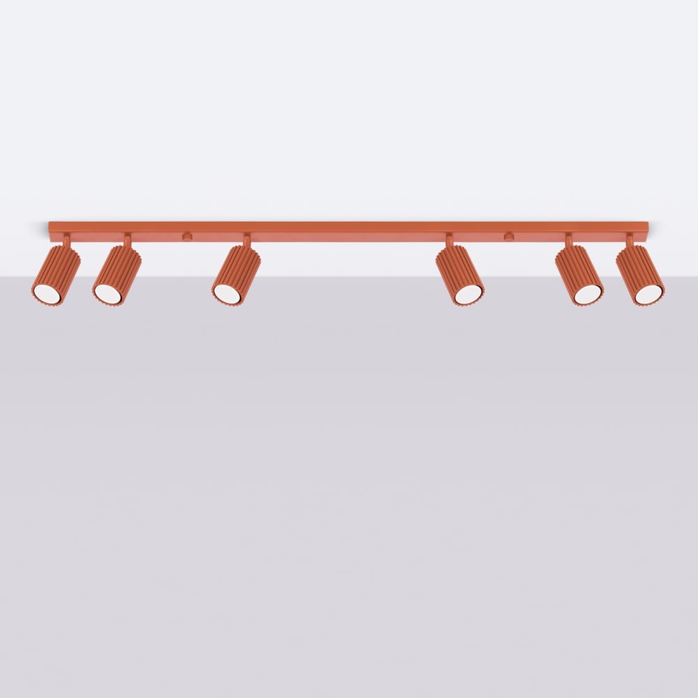 Plafonnier Aluminium Ocre Rouge GU10 6 Karbon — vue 3