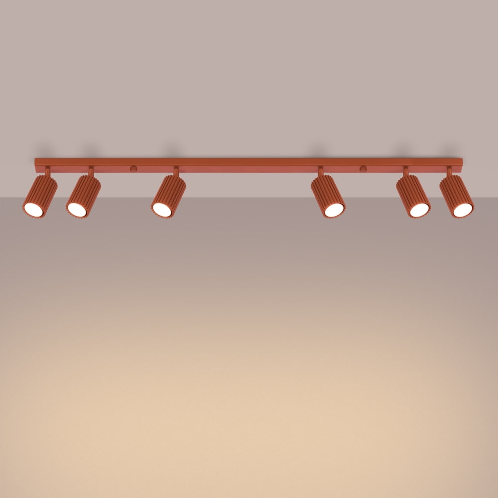 Plafonnier Aluminium Ocre Rouge GU10 6 Karbon — vue 4