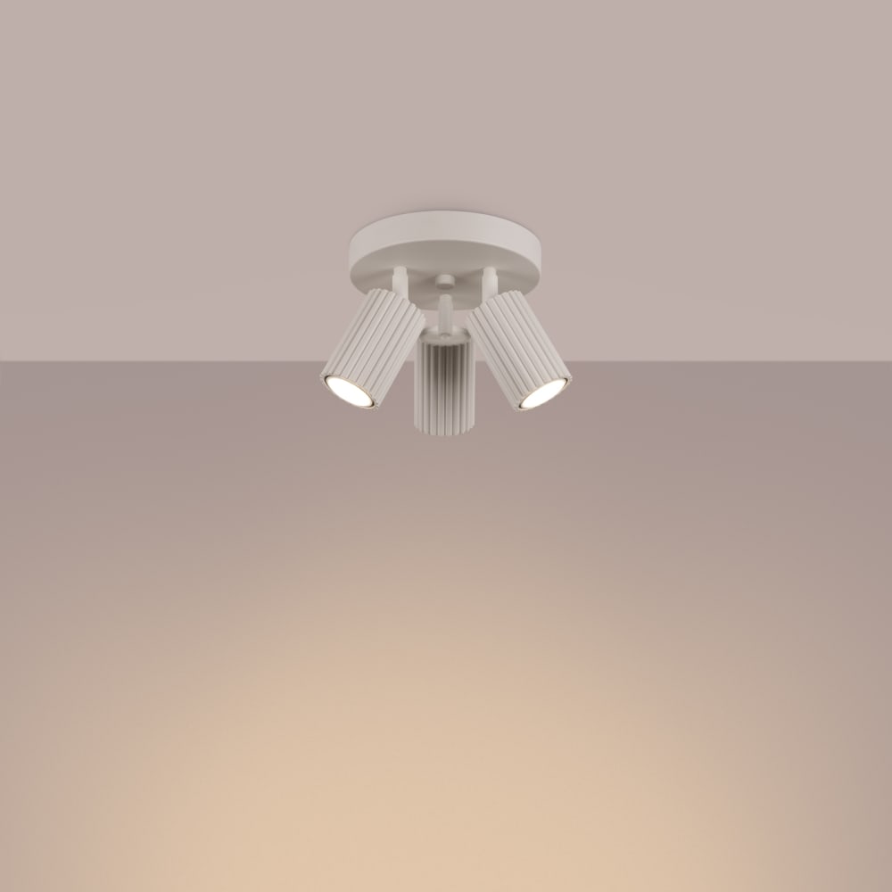 Plafonnier Aluminium Beige GU10 3 Karbon — vue 4