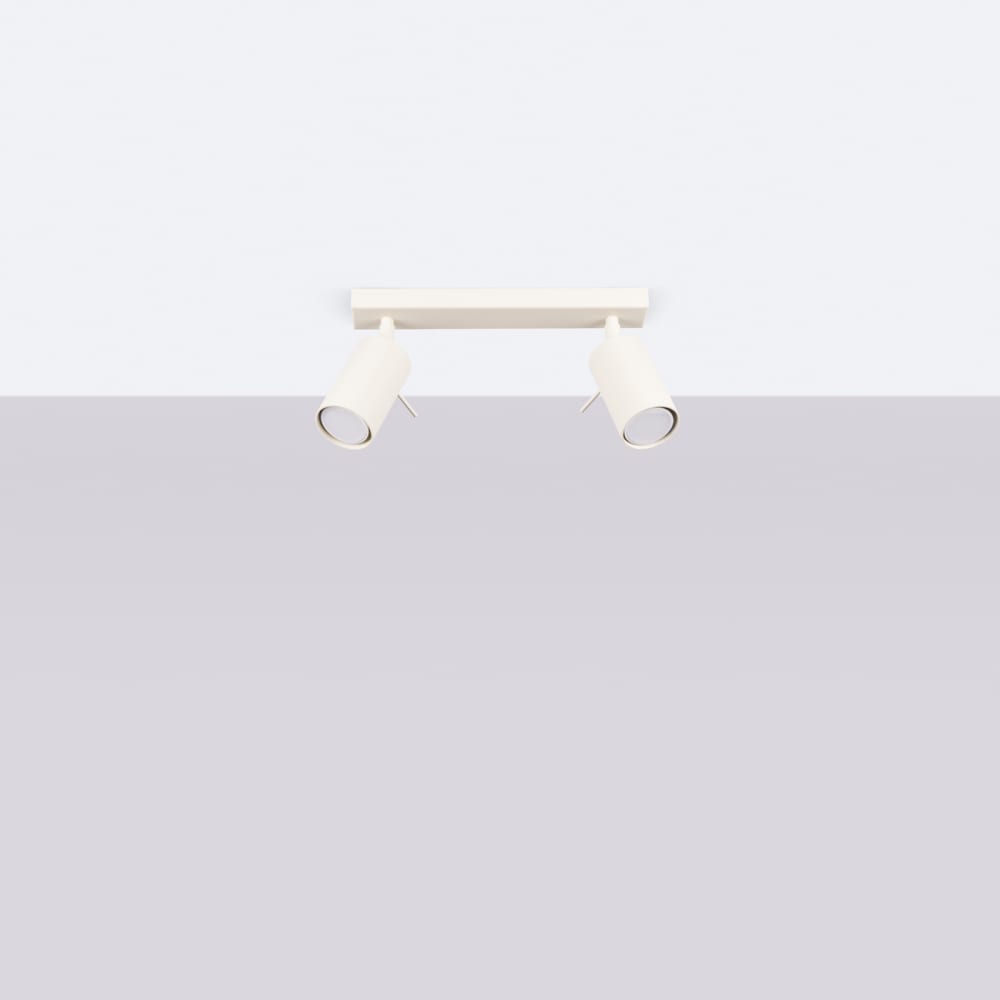 Plafonnier Acier Beige GU10 2 Ring — vue 3