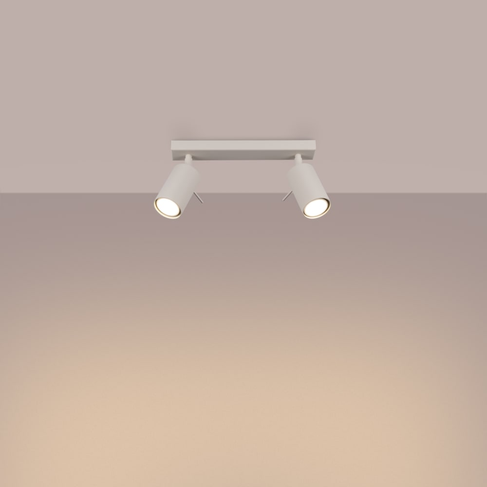 Plafonnier Acier Beige GU10 2 Ring — vue 4