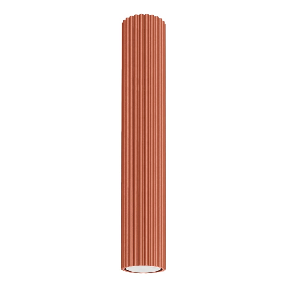Plafonnier aluminium ocre rouge H 40 cm