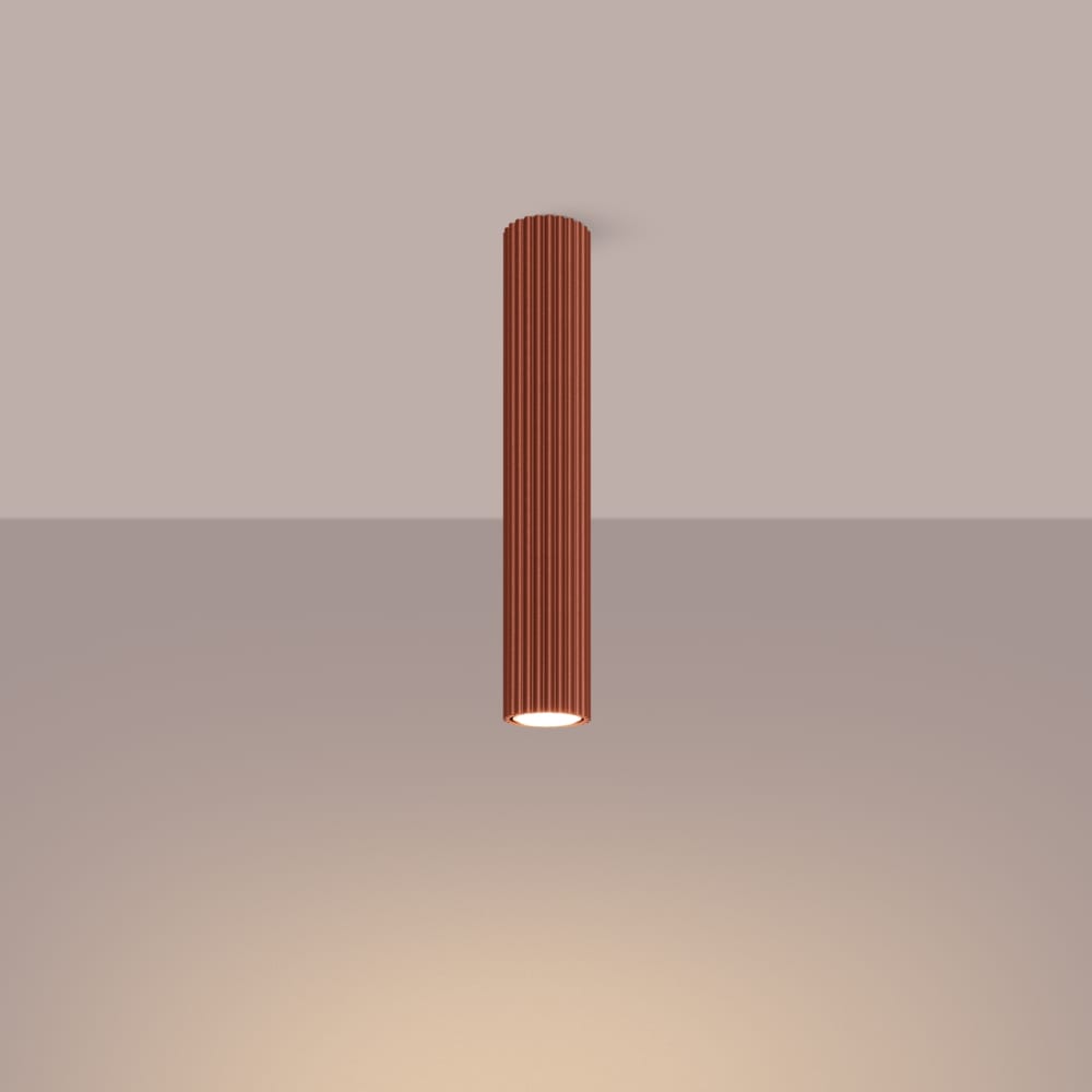 Plafonnier Aluminium Ocre Rouge GU10 1 Karbon 40 — vue 4