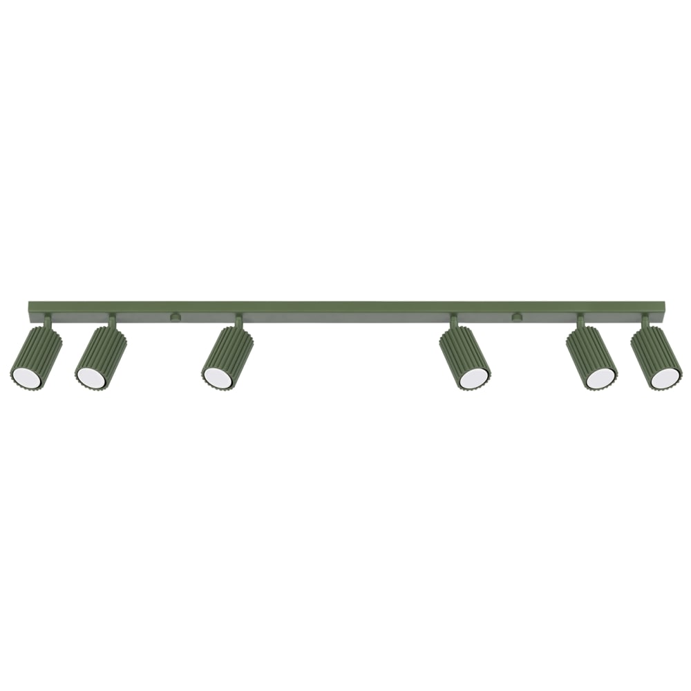 Plafonnier aluminium vert H 17 cm