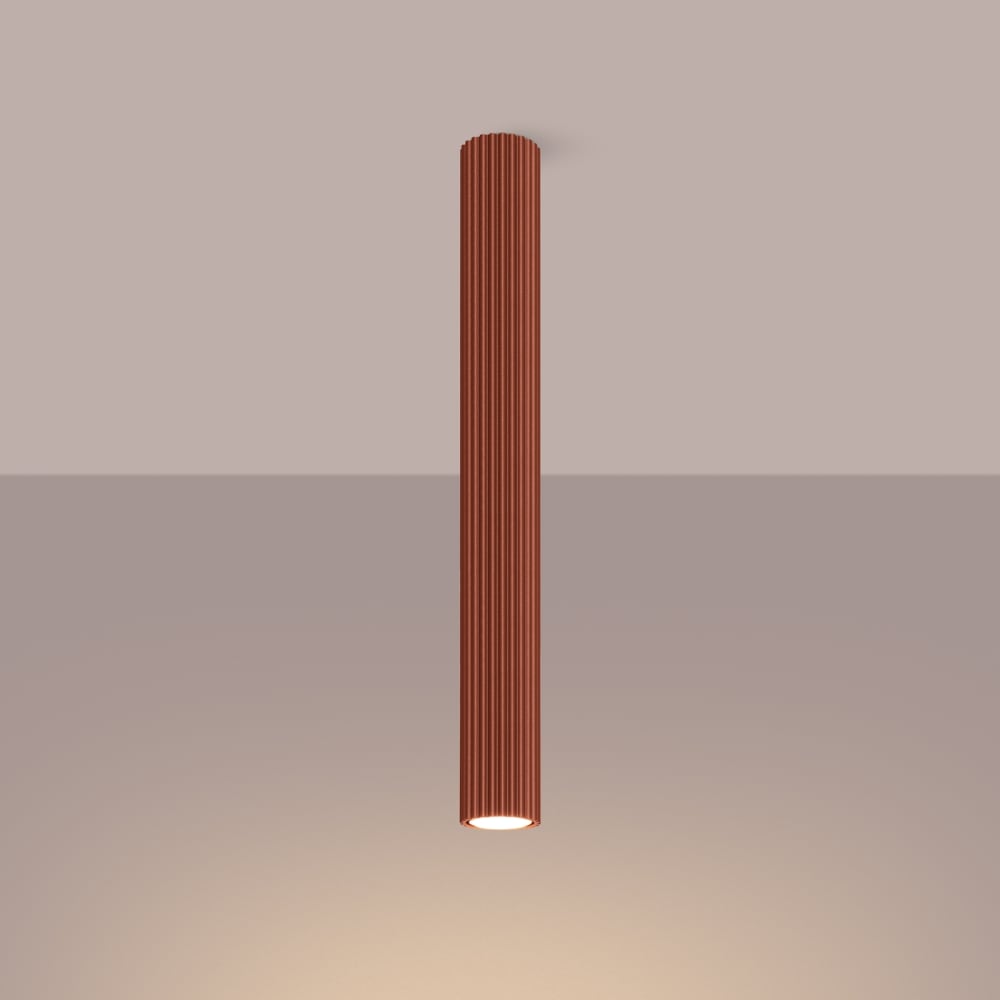 Plafonnier Aluminium Ocre Rouge GU10 1 Karbon 60 — vue 4