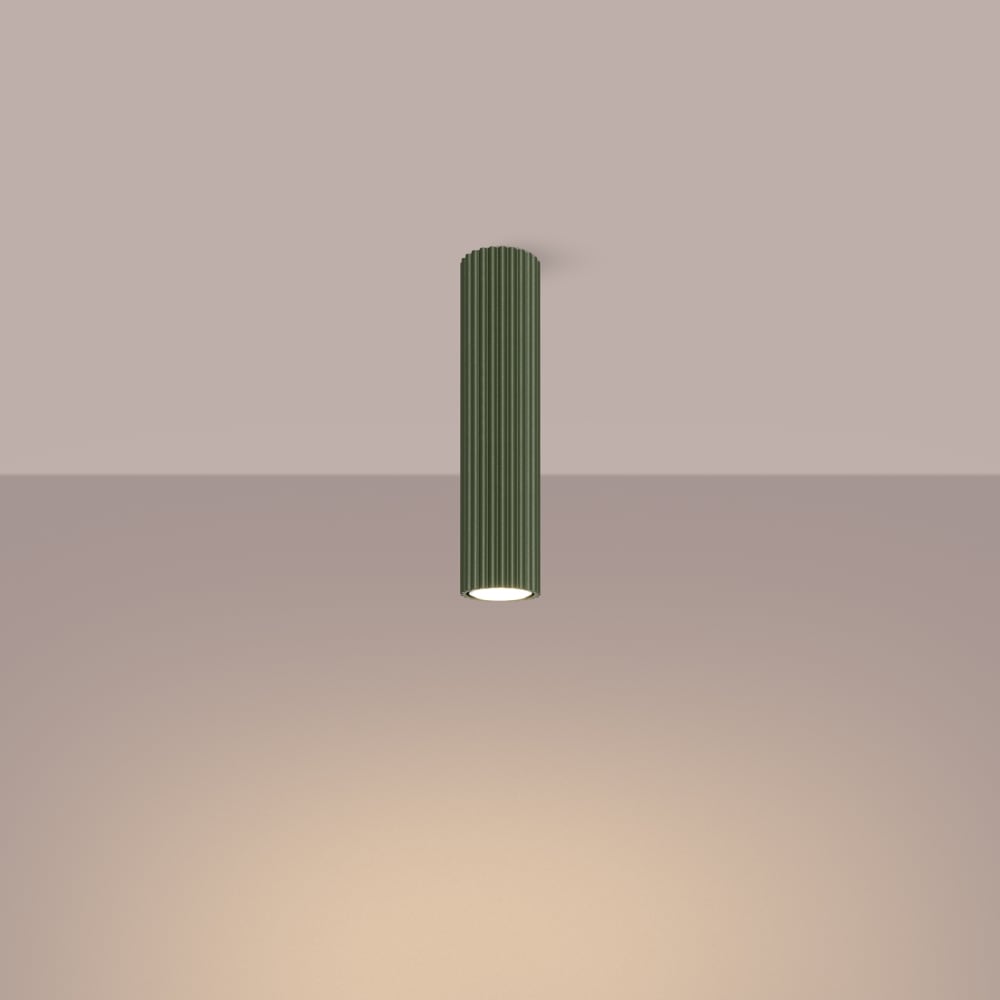 Plafonnier Aluminium Vert Olive GU10 1 Karbon 30 — vue 4