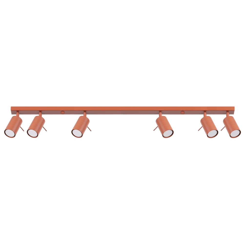 Plafonnier acier Ocre - rouge